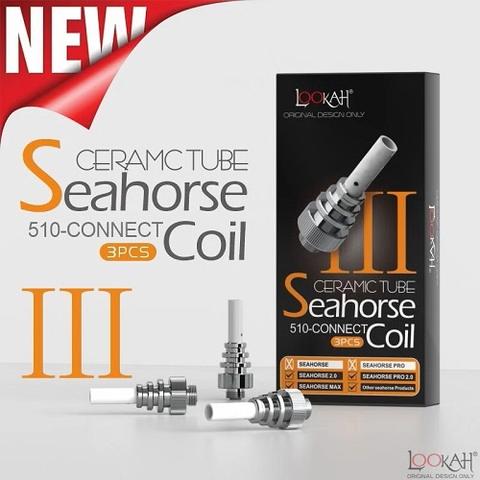 Lookah Seahorse Ceramic Tube Coils - 3 Pack